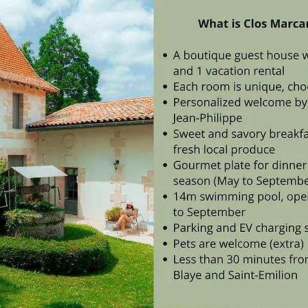 Clos Marcamps - Teritoria Gasthof Prignac-et-Marcamps